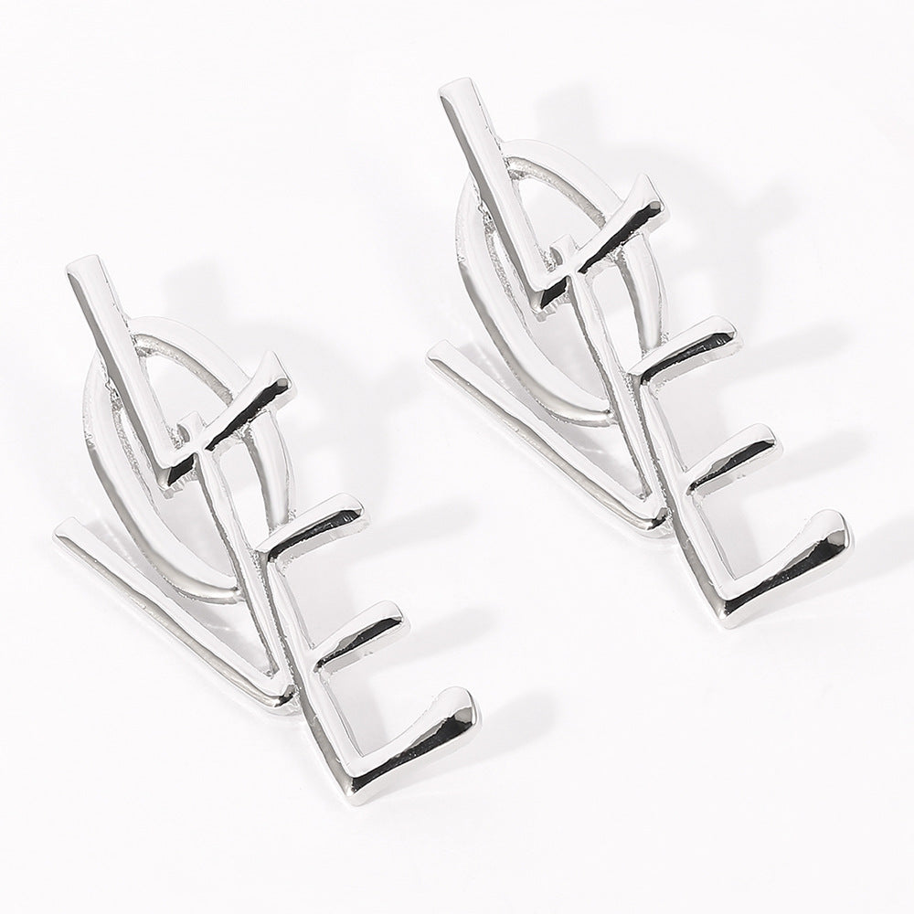 Wholesale Fashionable Elegant Unique Women's Long Love Letter Pendant Earrings