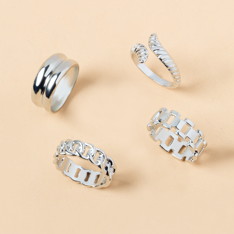 Wholesale Personality Snake Ring Vintage Electroplated  Gold Snake Joint Finger Ring