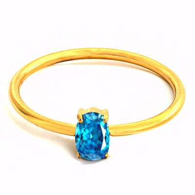 Wholesale 2PCS Titanium steel colored zircon ring
