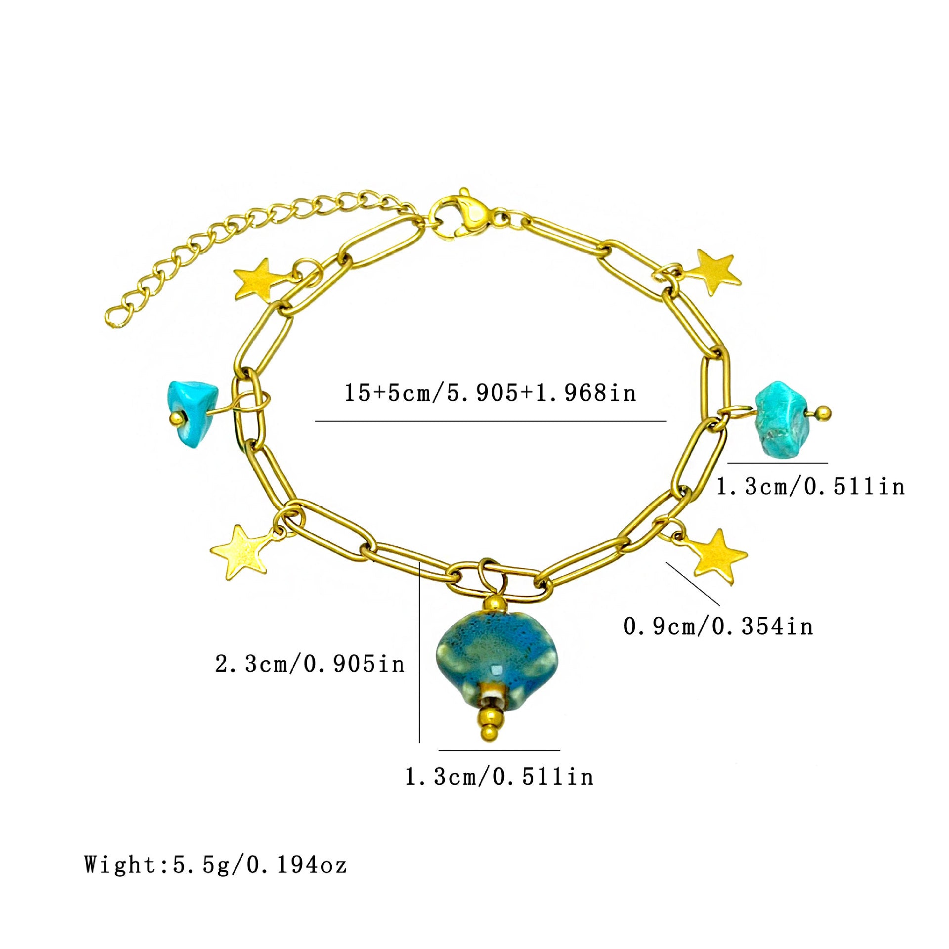 Wholesale  Beach Style Gypsophila Ceramic Shell Bracelet