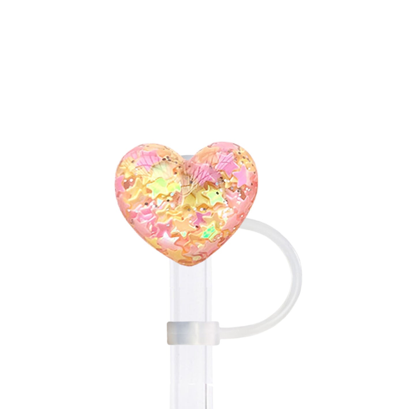 Wholesale 10pcs Five-pointed star sequins Straw Cover Straw Tube Cap