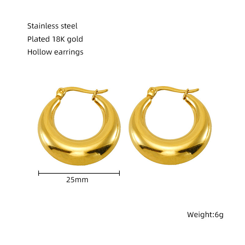 Wholesale stainless steel hollow earrings