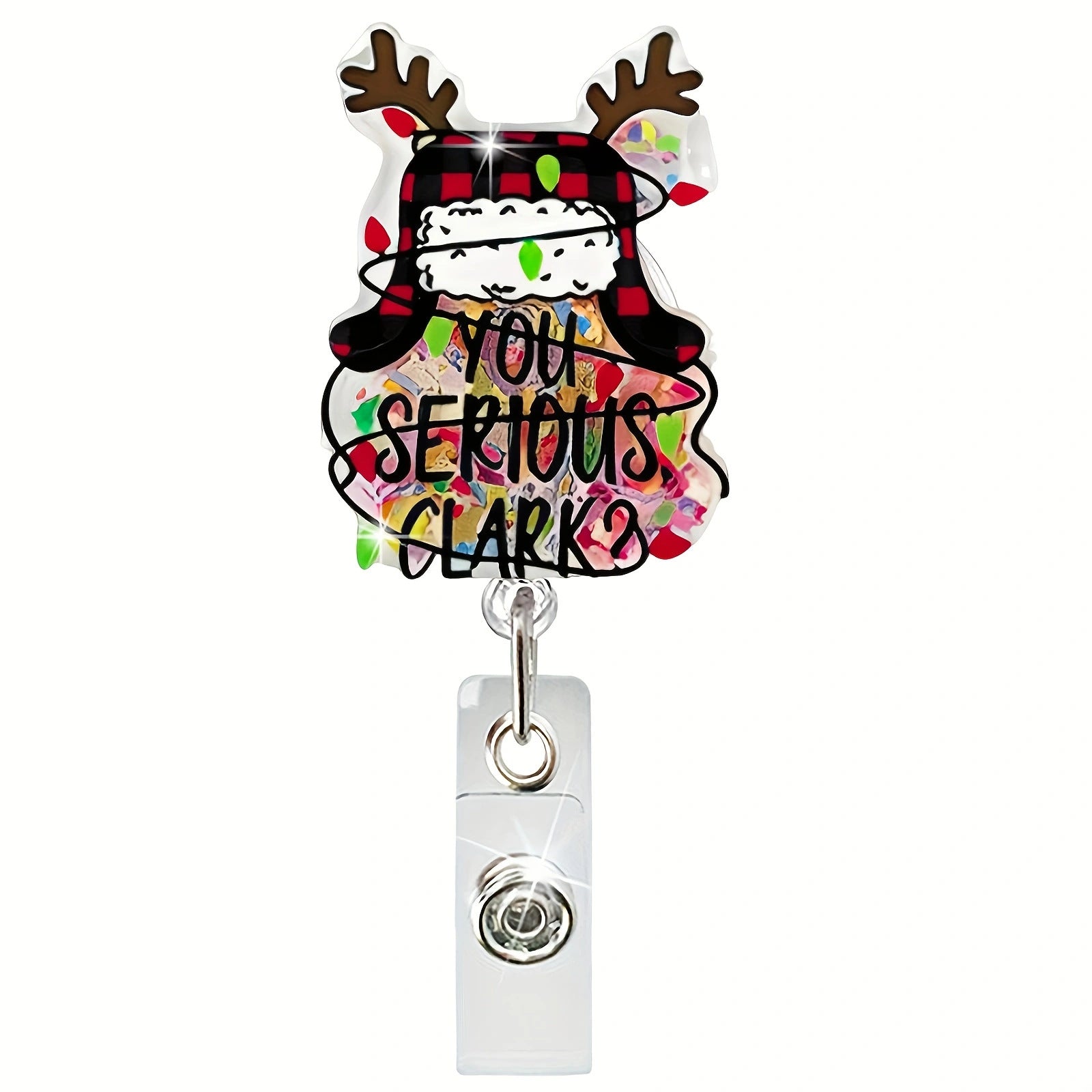 Wholesale  Christmas Quicksand Acrylic  Tree Hat Badge Reels