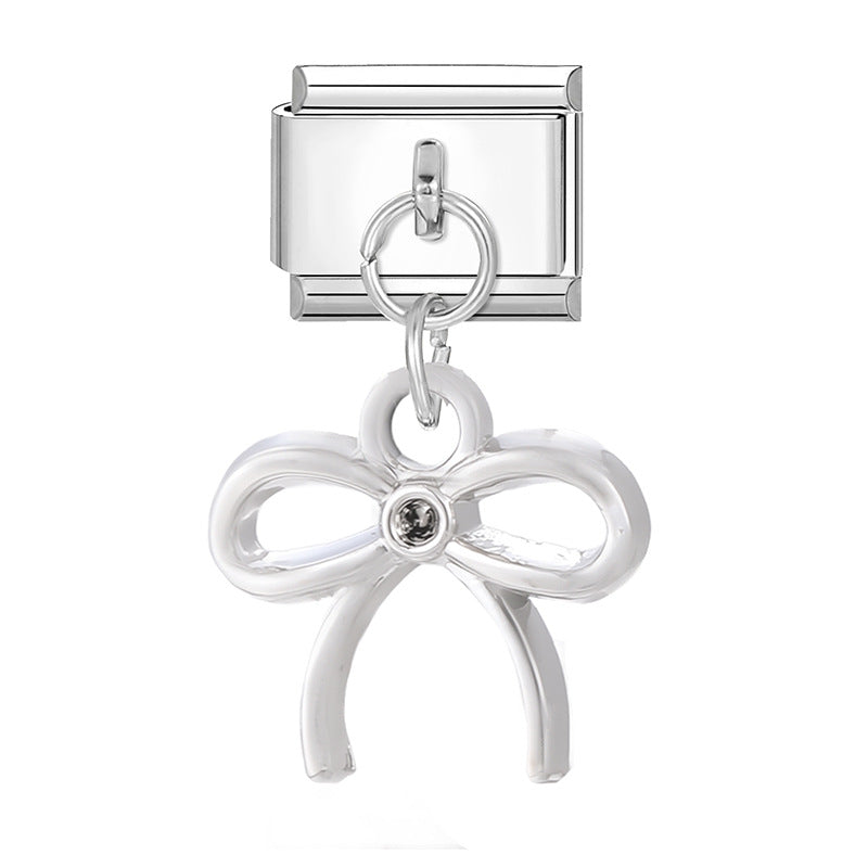 Wholesale 9mm Italian Charm Starter Bracelets DIY Heart Pendant Stainless Steel Composable Bracelet