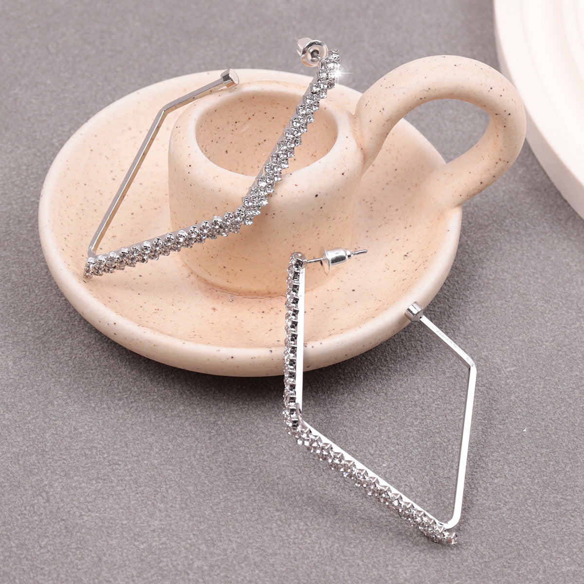 Wholesale rhinestone exaggerated  large earrings