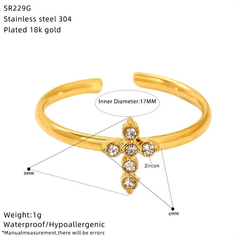 Wholesale Geometric Open Ring,  Trendy Stainless Steel Fashion Jewelry Accessory for Women,  Boutique Gift