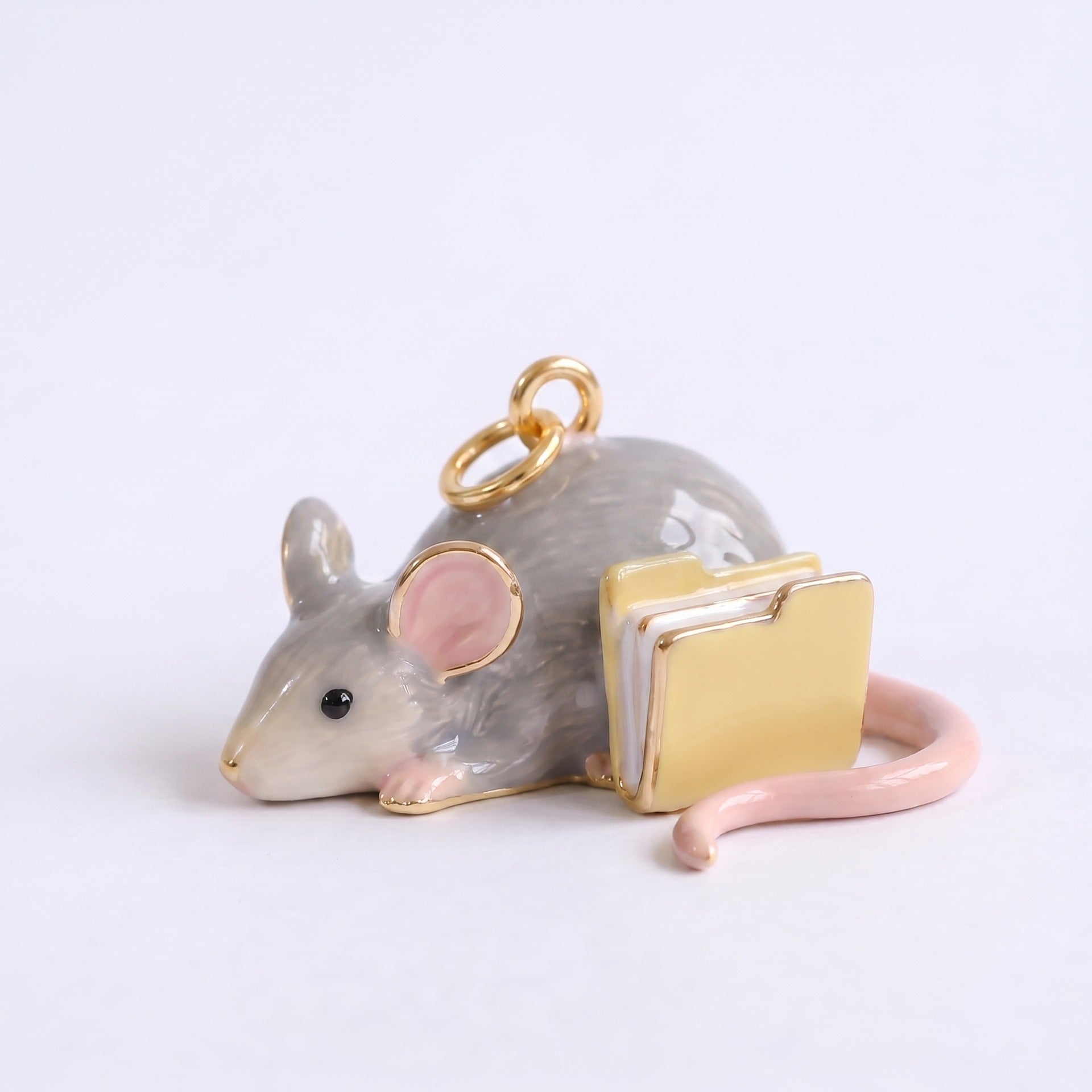 Wholesale 3D Enamel Bear Pendant Stainless Steel Cute Animal Charm DIY Bracelet Necklace Jewelry Accessory For Workplace Gift