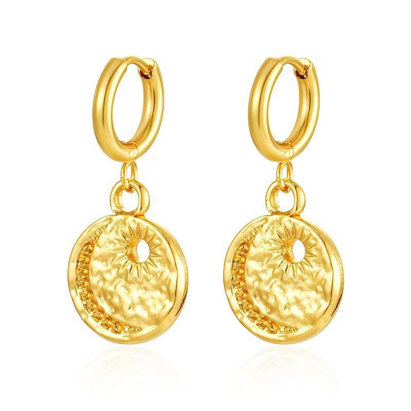 Wholesale Stainless steel heart and flower earrings