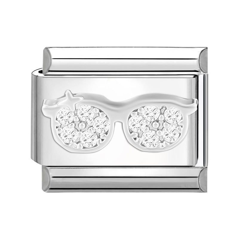 Wholesale 9mm Italian Charm Starter Bracelets DIY Flower Series Stainless Steel Composable Bracelet