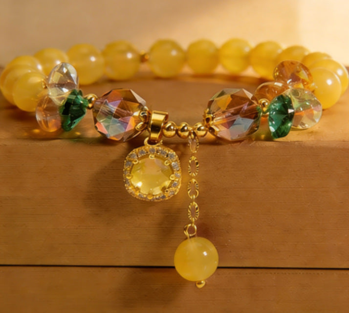 Wholesale Glass Crystal Bead Bracelet Fashion Accessory for Resale