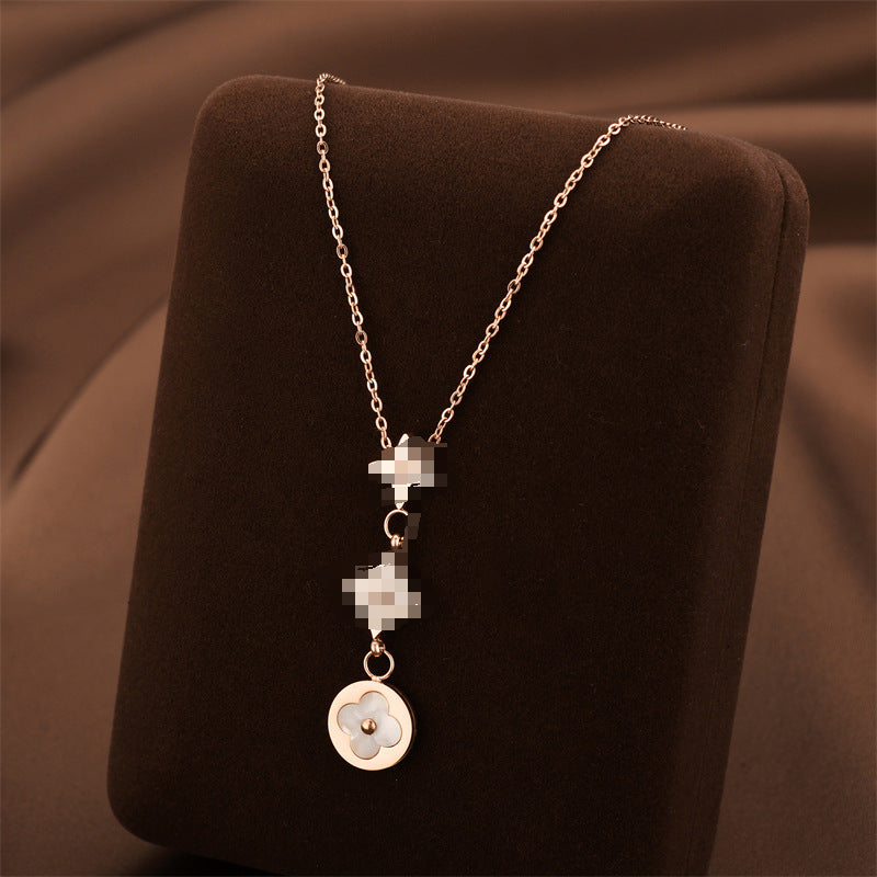 Wholesale Light Luxury Titanium Steel Necklace ACC-NE-Quanx006