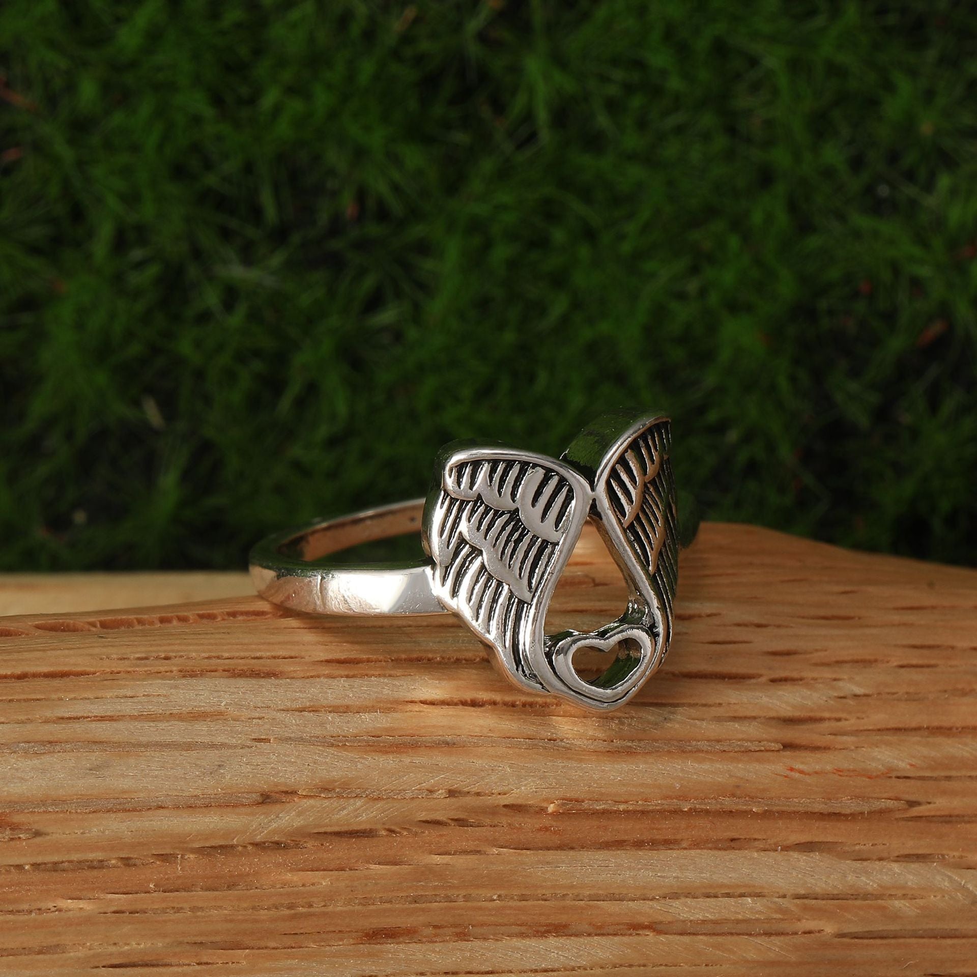 Wholesale Alloy Angel Wings Heart Ring ACC-RS-HanQian002