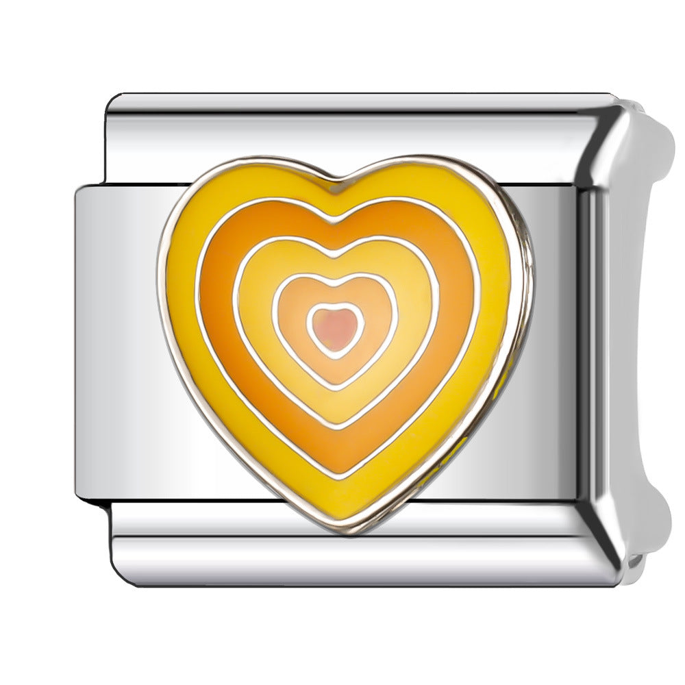 Wholesale Italian Charm Bracelet 9mm DIY Splicing Creative Pattern Stainless Steel Composable Bracelet