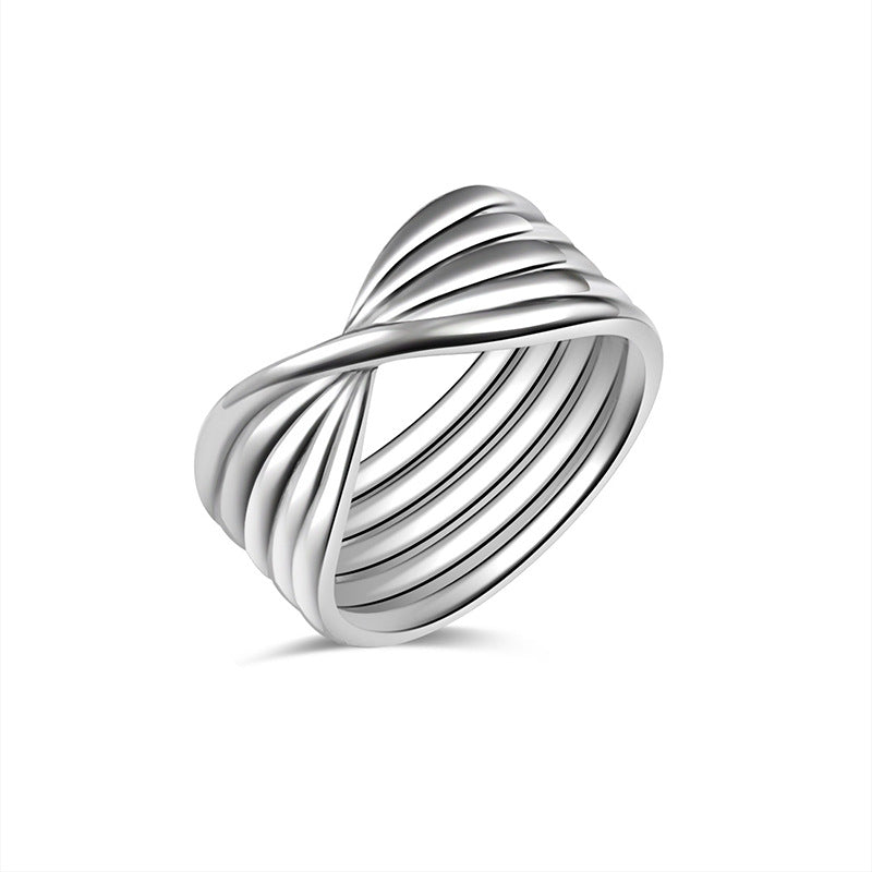 Wholesale  titanium steel casting ring does not fade couple pair ring