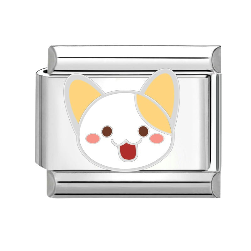 Wholesale Italian modular creative cute Charms animal cartoon DIY jewelry craft bracelet accessories