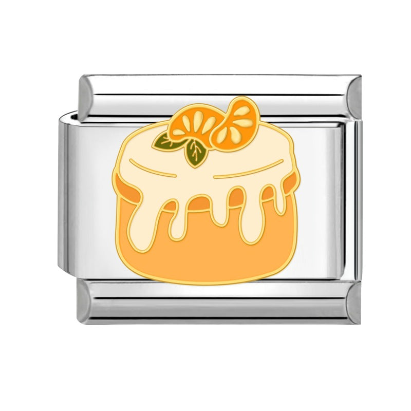 Wholesale Italian Charm Bracelet 9mm DIY Splicing Creative Dessert Stainless Steel Composable Bracelet