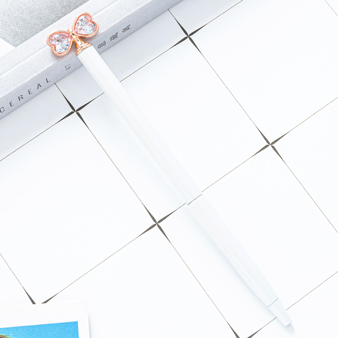 Wholesale Bow ball point pen cartoon cute high color value diamond crystal pen