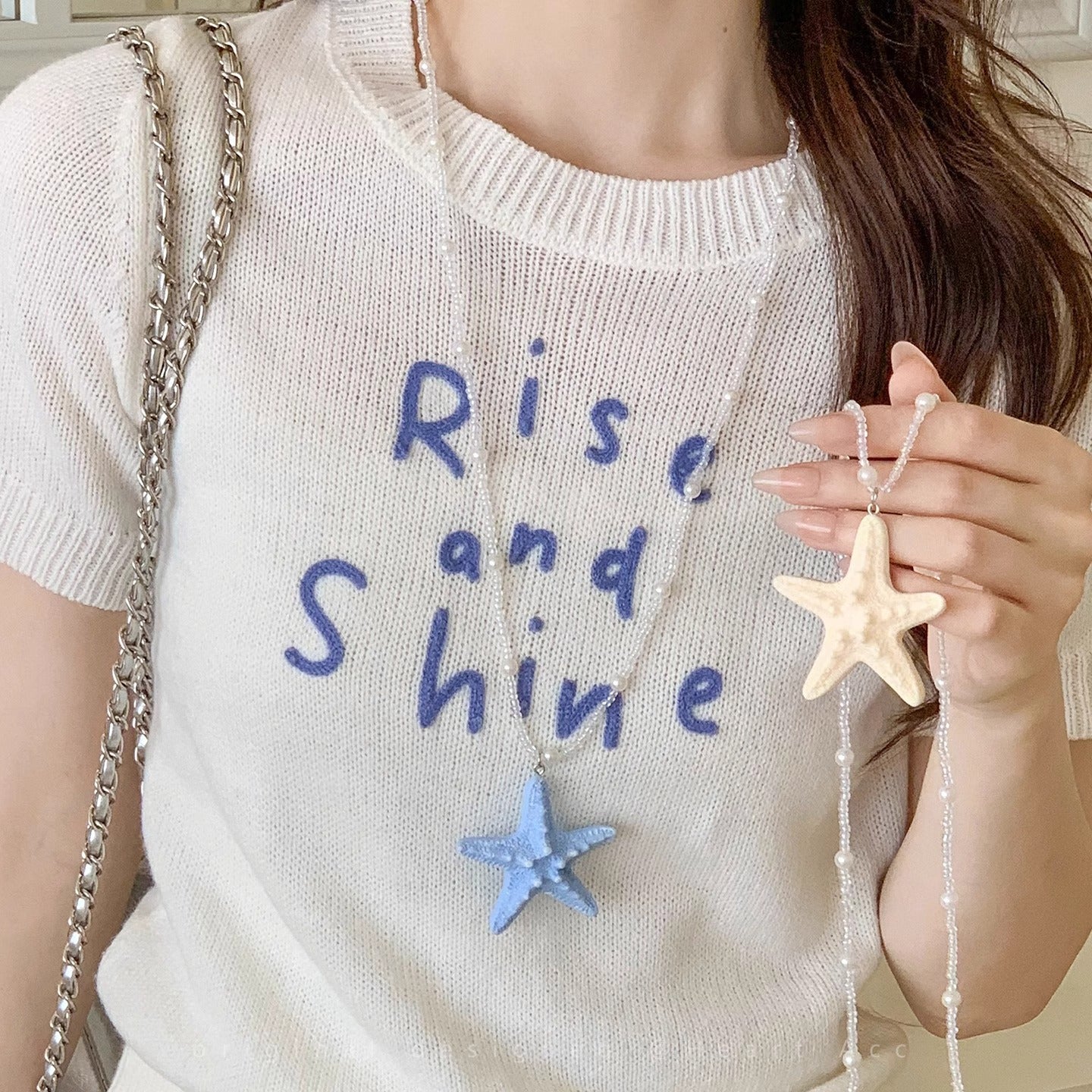 Wholesale Summer Island Style Starfish Beaded Choker Necklace