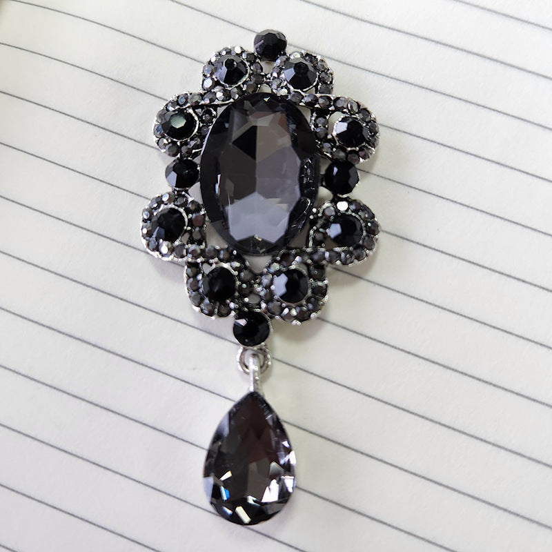 Wholesale  Diamond Pearl Flower Sun God flower brooch gem pendant