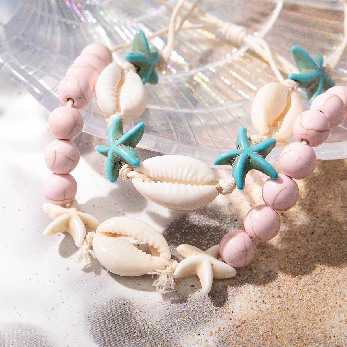 Wholesale Ocean Style Cartoon Shell Necklace Bracelet ACC-NE-XLH001