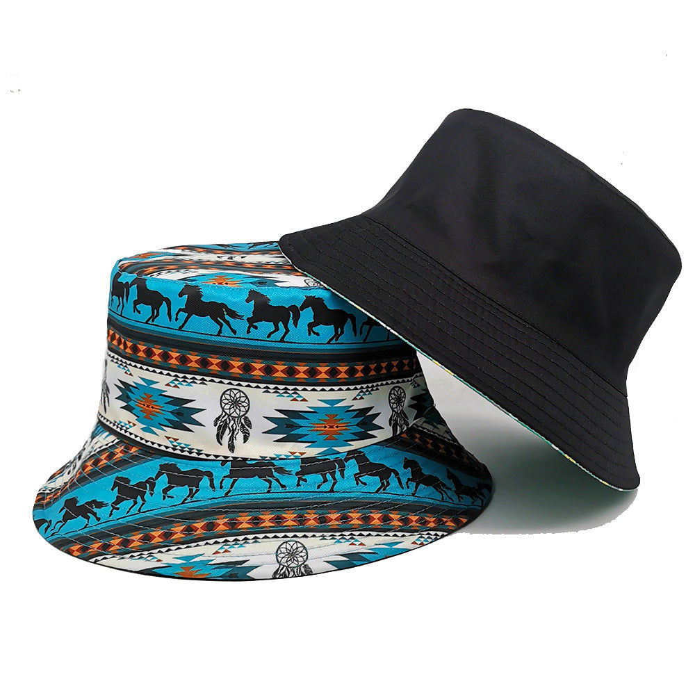 Wholesale Western Style Aztec Pattern Bucket Hat ACC-HT-ShunM005