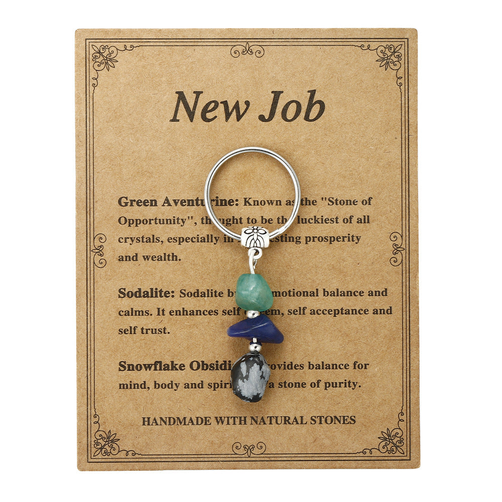 Wholesale  stone beaded keychain