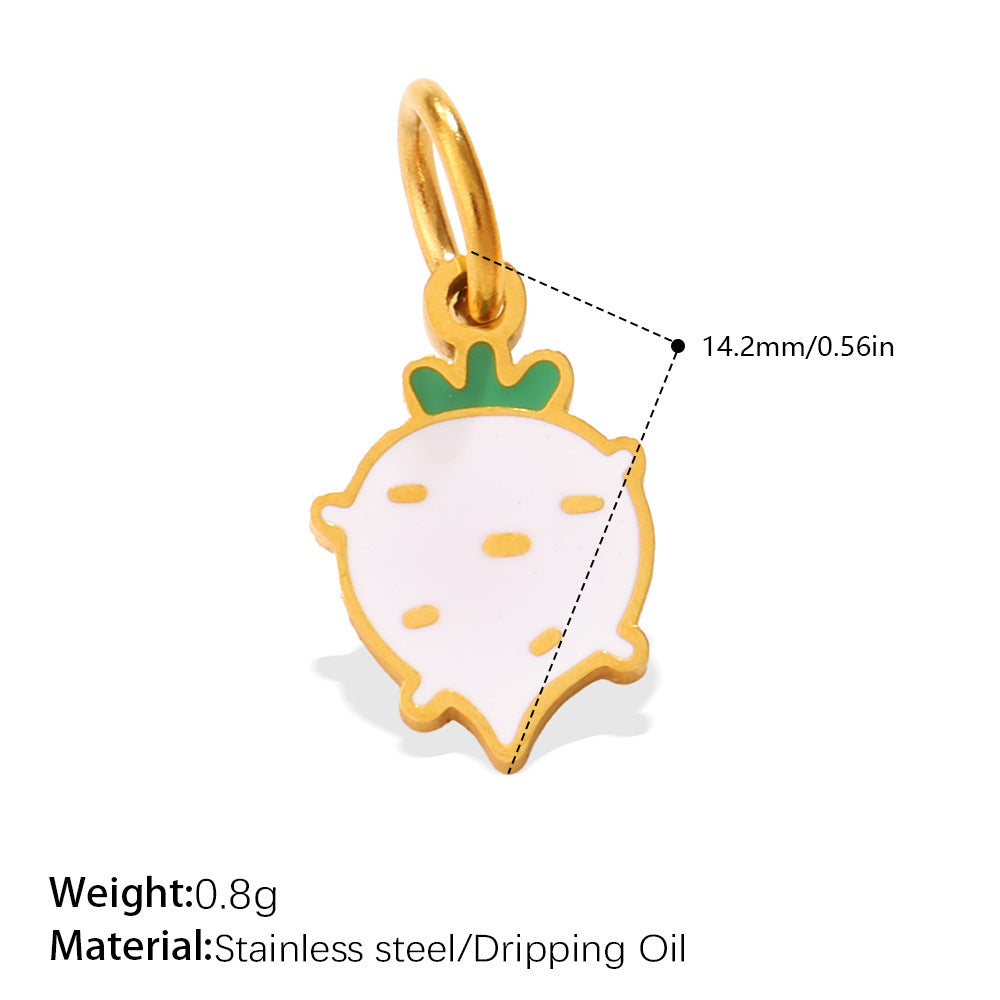 Wholesale Vegetable Series Dripping Oil Charms for Jewelry