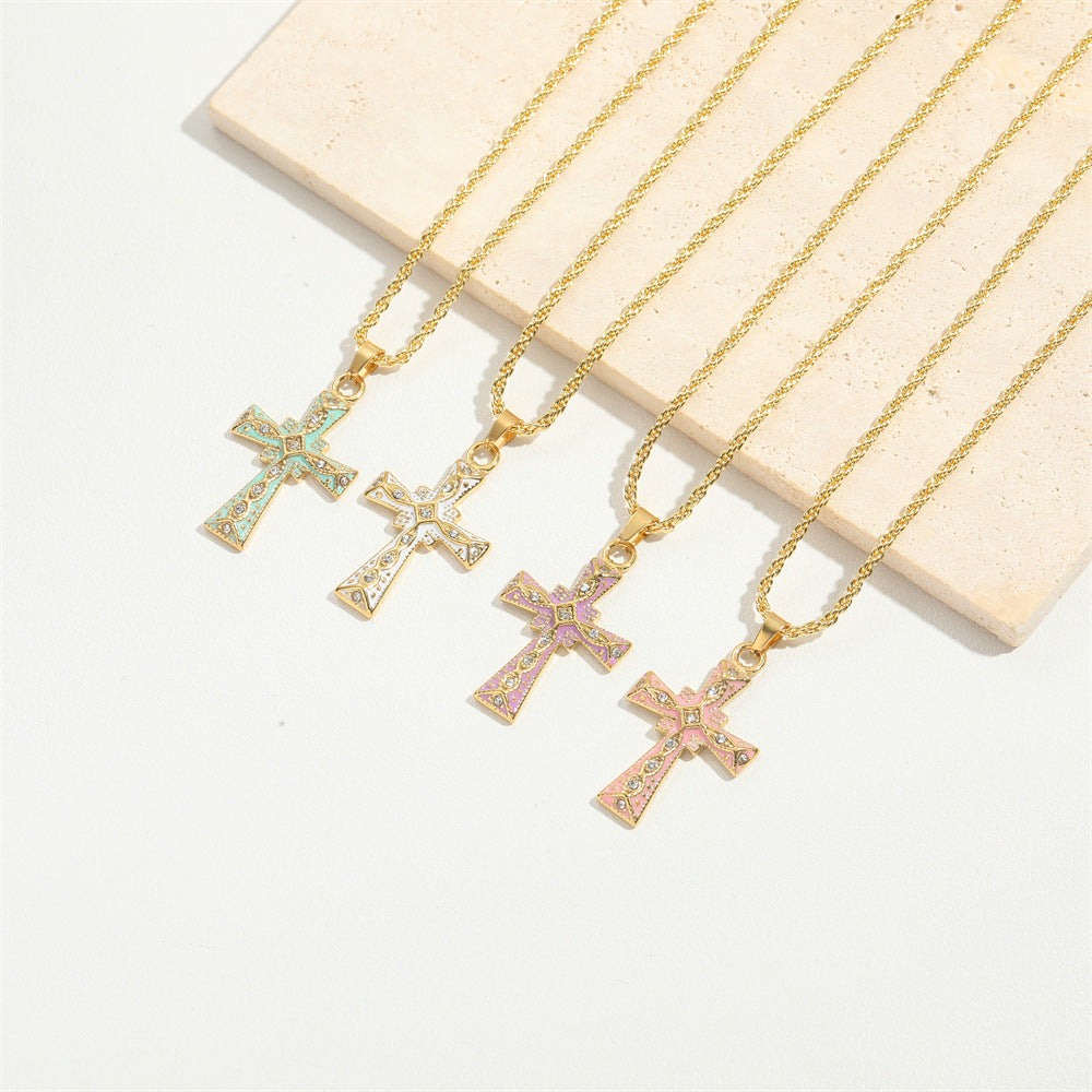 Wholesale cross pendant clavicle necklace