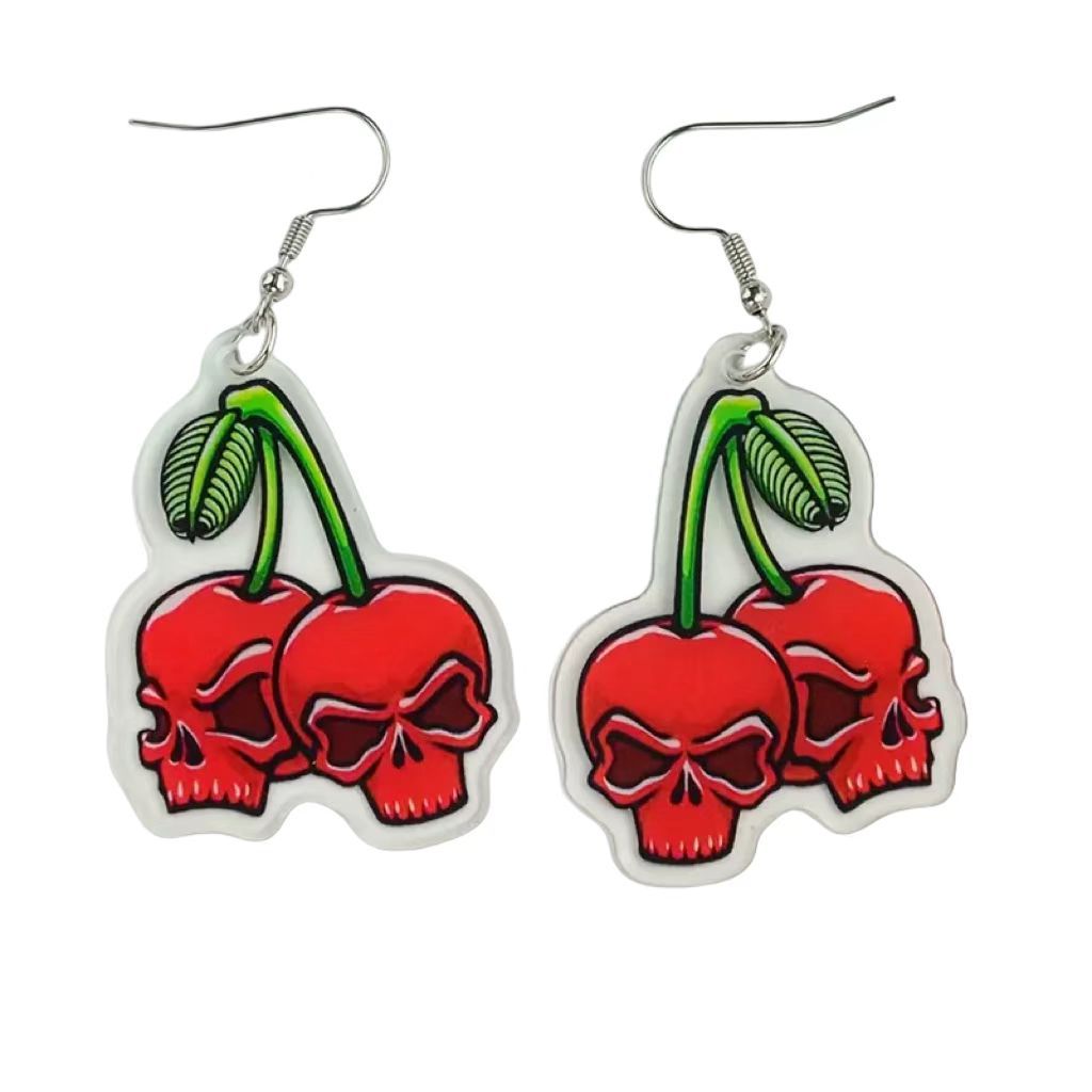 Wholesale Halloween Horror Ghost Funny Devil Acrylic Earrings ACC-ES-AnDao010