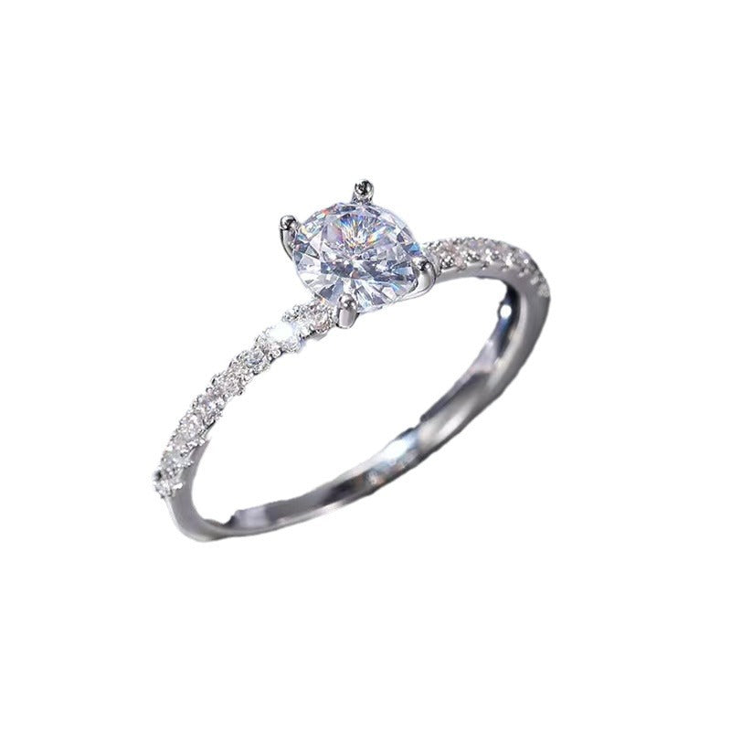 Wholesale  925 silver plating  diamond ring