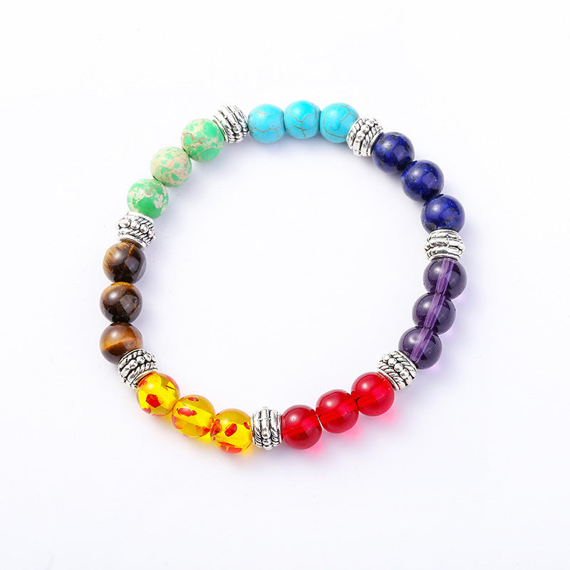 Wholesale Yoga Natural Stone Handmade Beaded Colorful Bracelet for Men ACC-BT-Xinc004