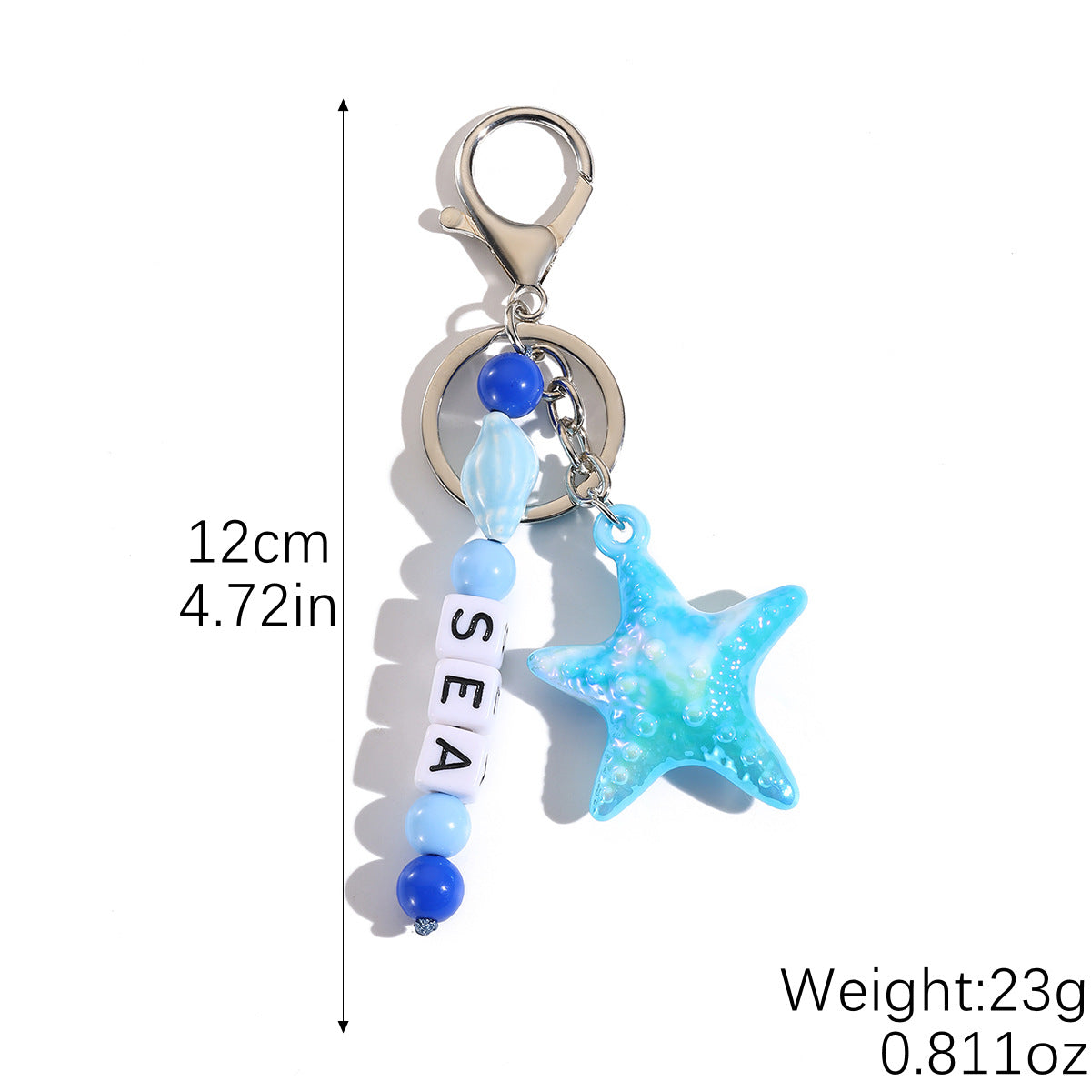 Wholesale Acrylic Beaded Dolphin Keychain With Colorful Alphabet Charms Chic Car Key Accessory Gift
