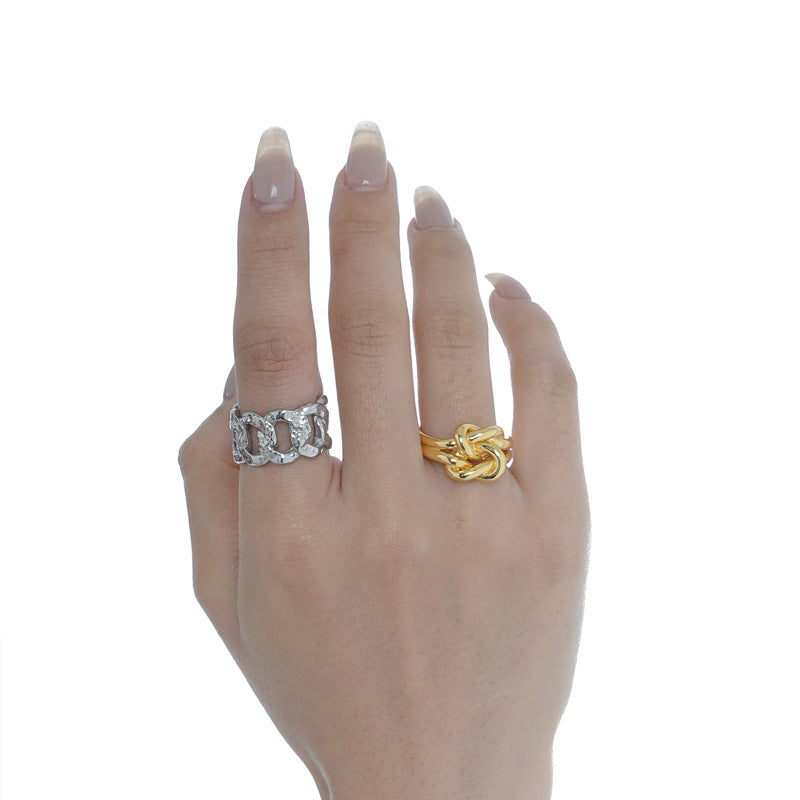 Wholesale Light Luxury Multi-layer Winding S925 Silver Rings ACC-RS-YWE013