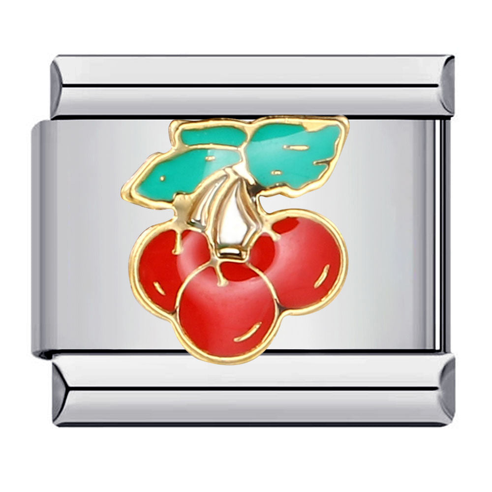 Wholesale Italian Charm Bracelet 9mm DIY Splicing Removable Fruit and Vegetable Series Stainless Steel Composable Bracelet