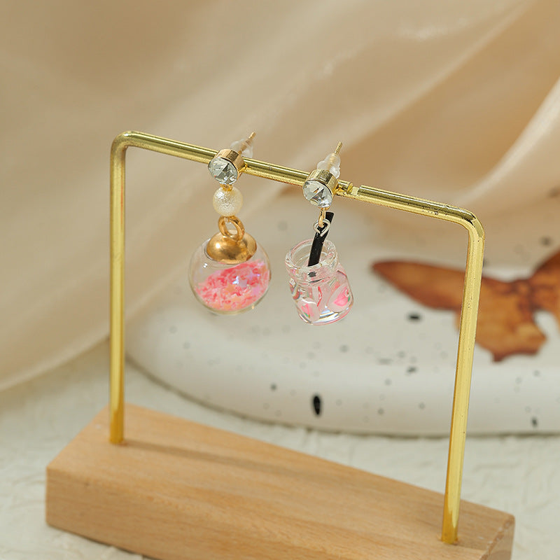 Wholesale Diamond Crown Gypsophila Pearl Flower Earrings