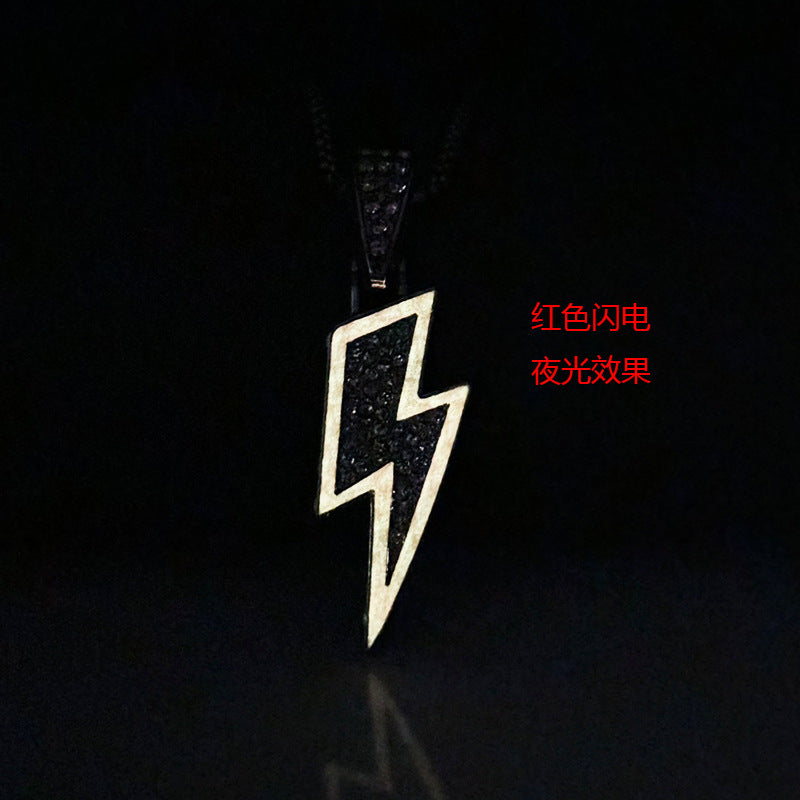 Wholesale Luminous Lightning Pendant Necklace Chic Jewelry Accessory Boutique Resale