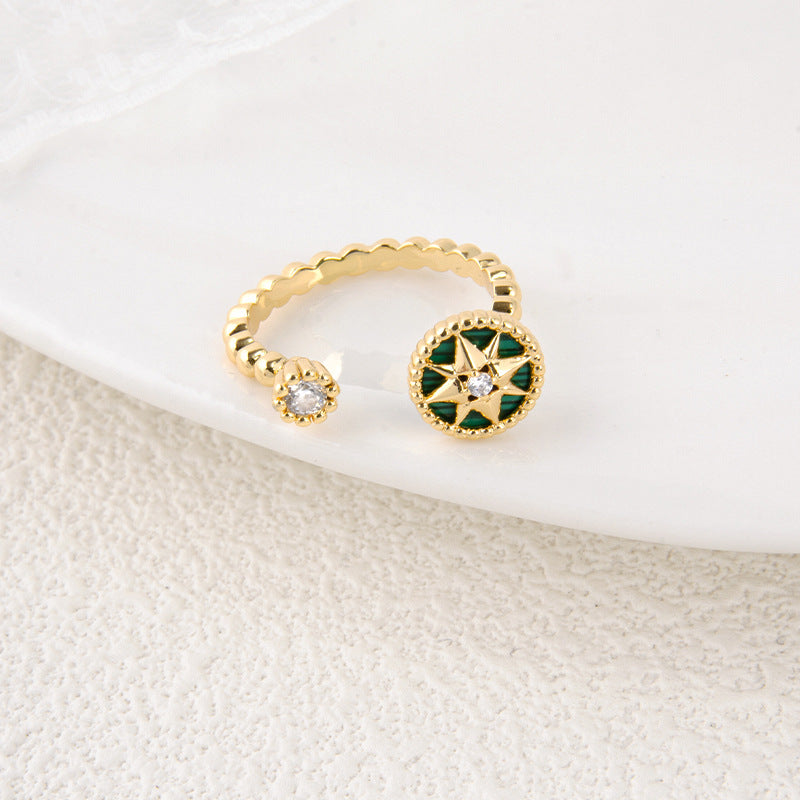Wholesale Vintage Compass 18K Gold Hollow Rings