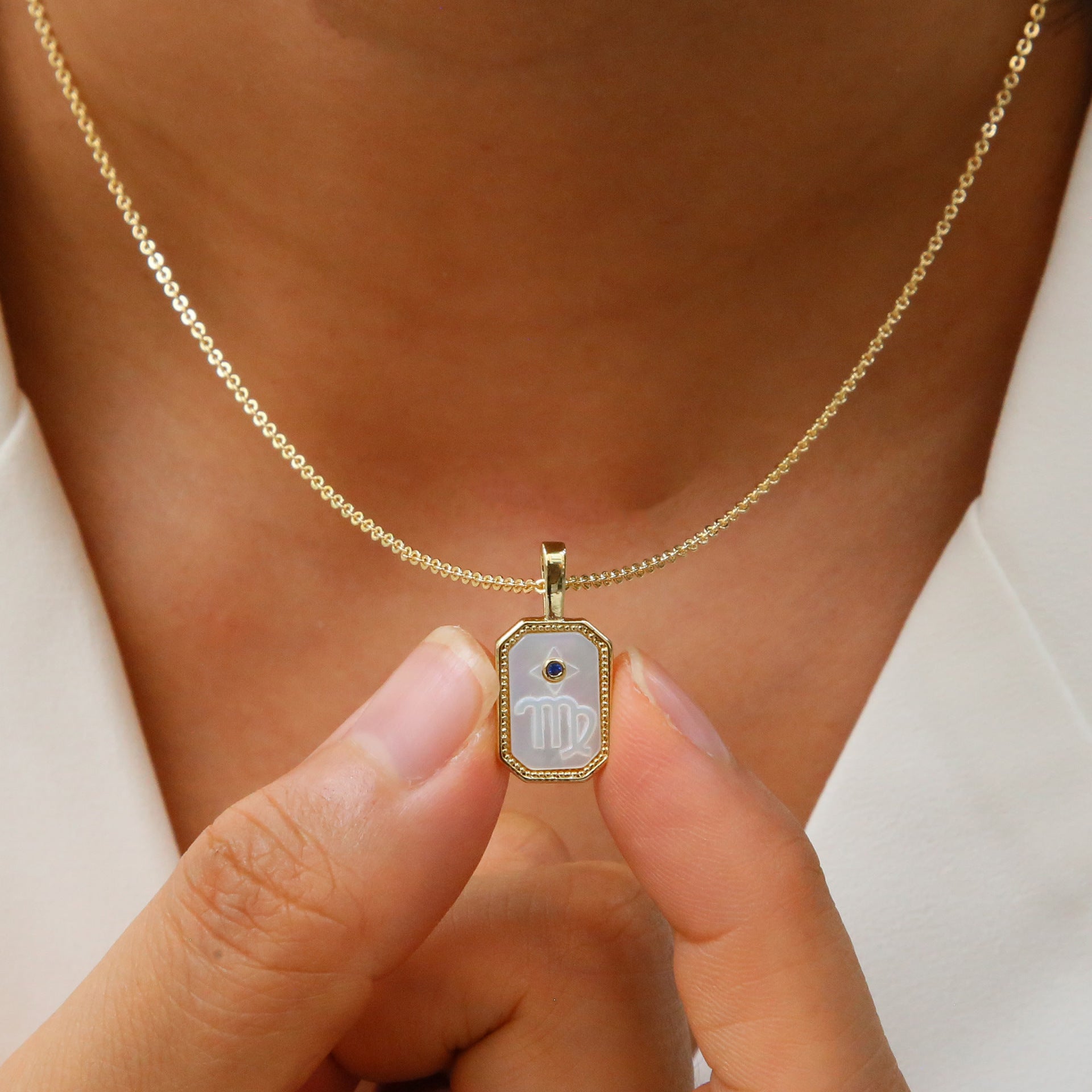 Wholesale Shell relief convex feel twelve constellation necklace