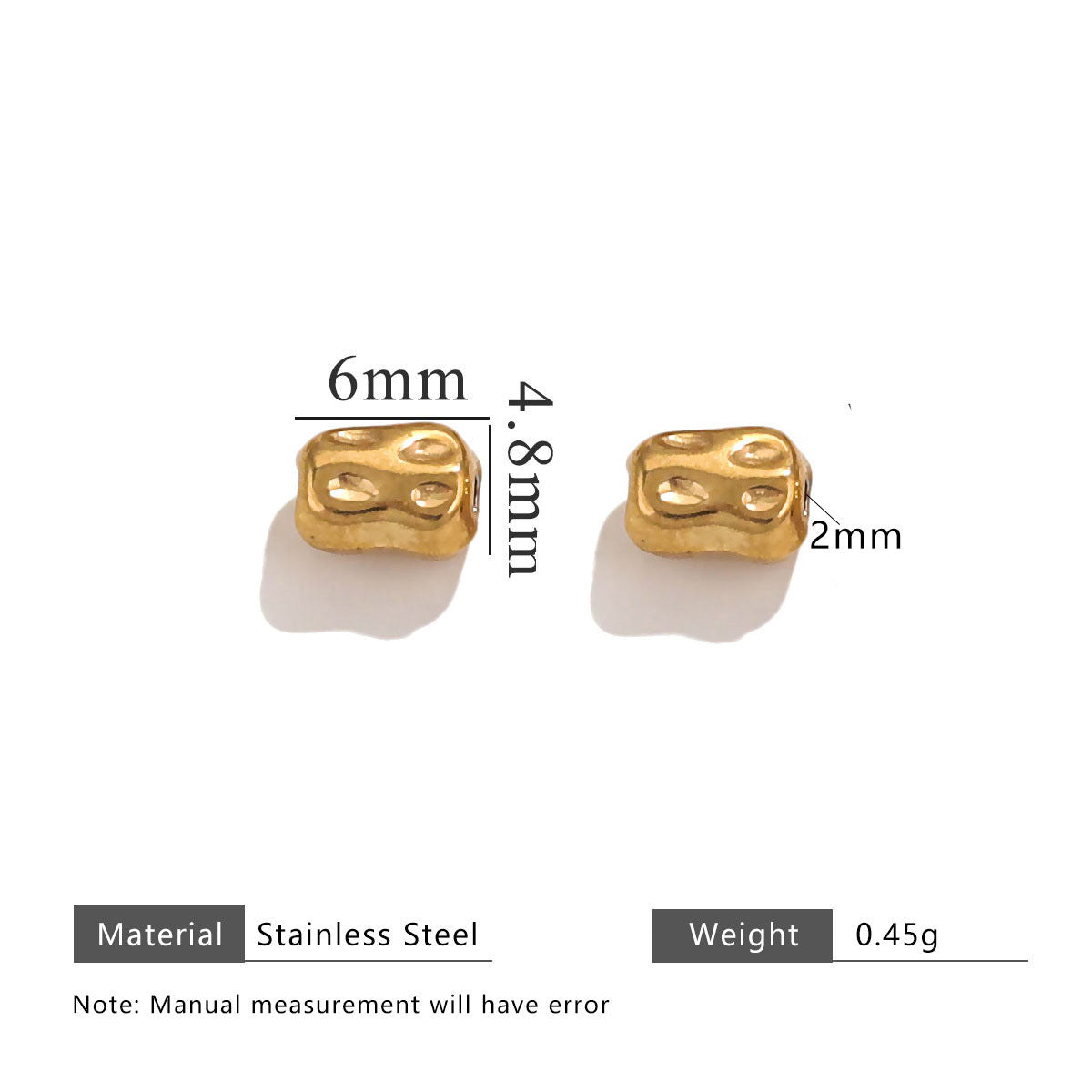 Wholesale 20pcs/pack stainless steel baroque wind beads