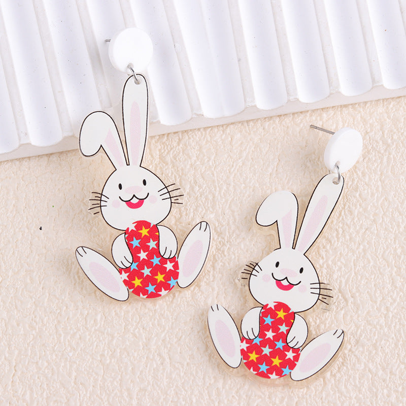 Wholesale 2PCS Acrylic Easter Carrot Chick Earrings