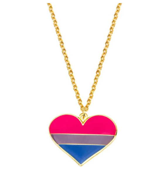 Wholesale Rainbow Color Heart Shaped Oil Drop Pendant Necklace ACC-NE-Zhey001