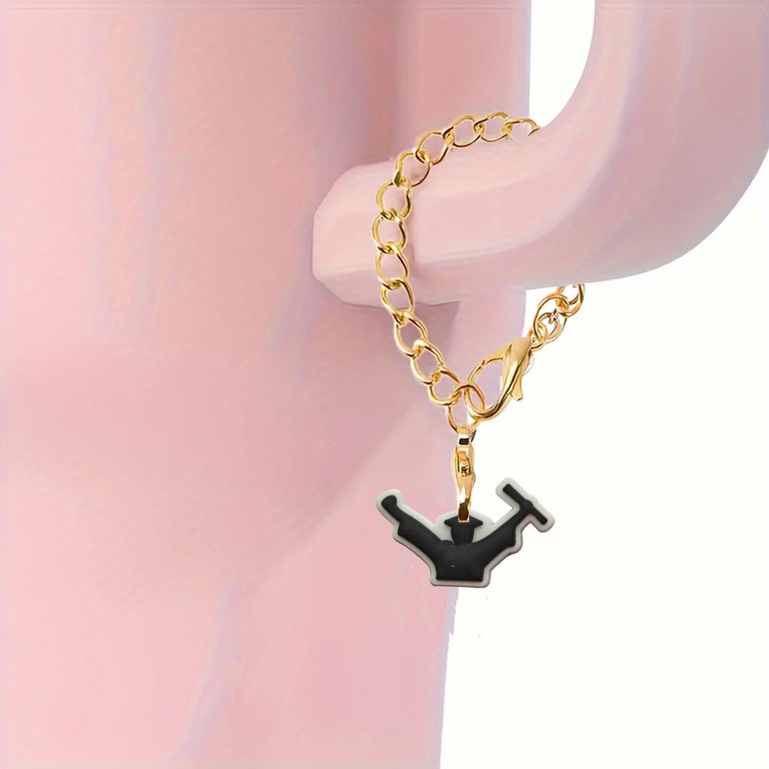 Wholesale Graduation Season Soft Rubber Hanging Chain Cup Accessories Chain ACC-CA-XieJi004