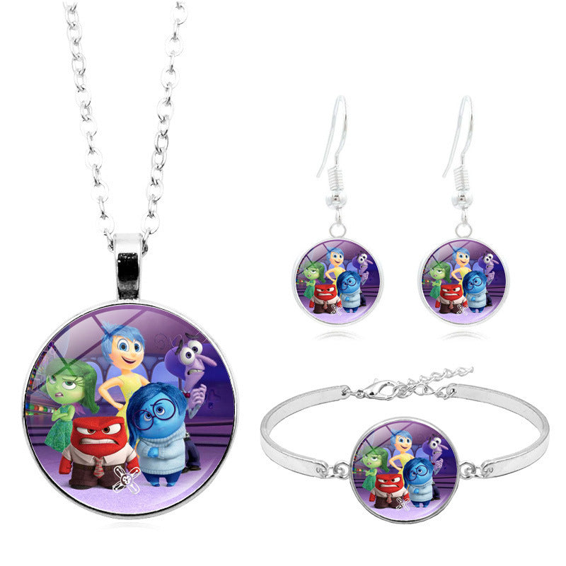 Wholesale Cartoon Cute Alloy Necklaces Bracelet Earrings Set ACCVIP-NE-HengX001