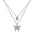 Wholesale Double-layer stacked butterfly titanium steel necklace