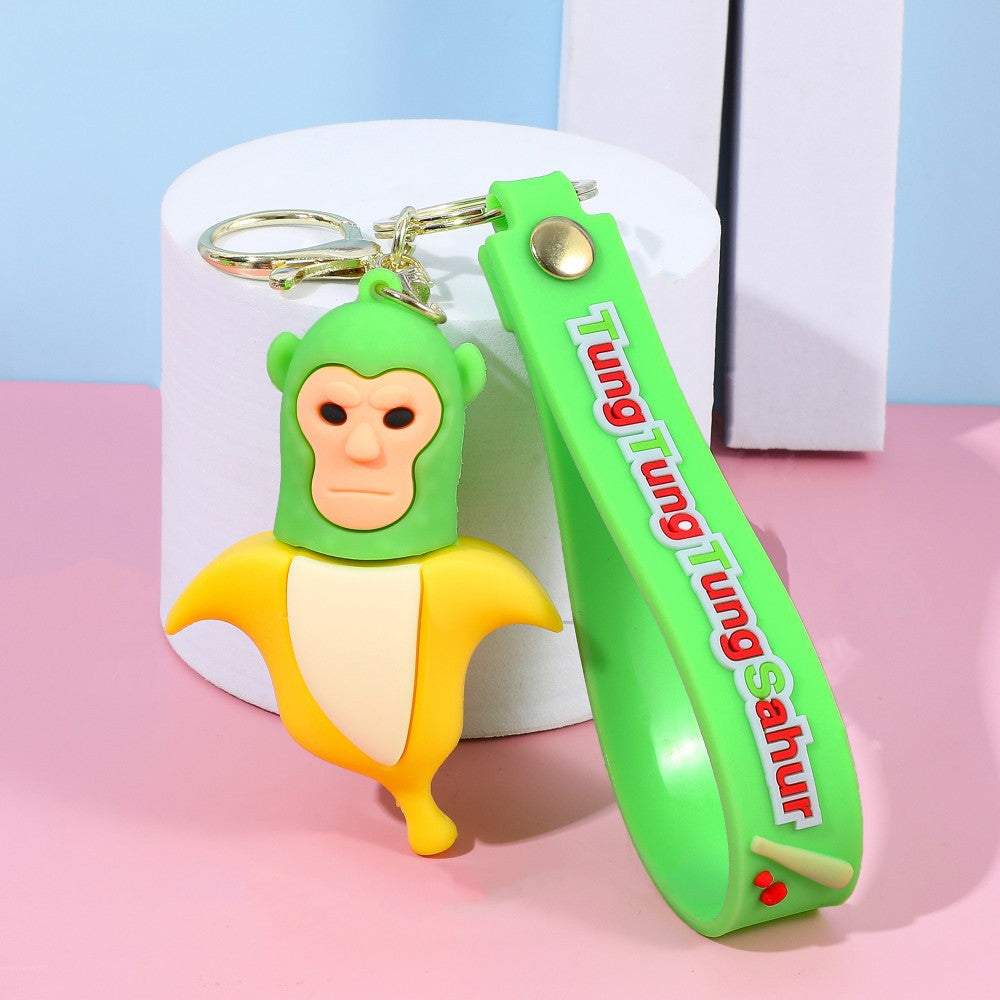 Wholesale Cute cartoon silicone keychain