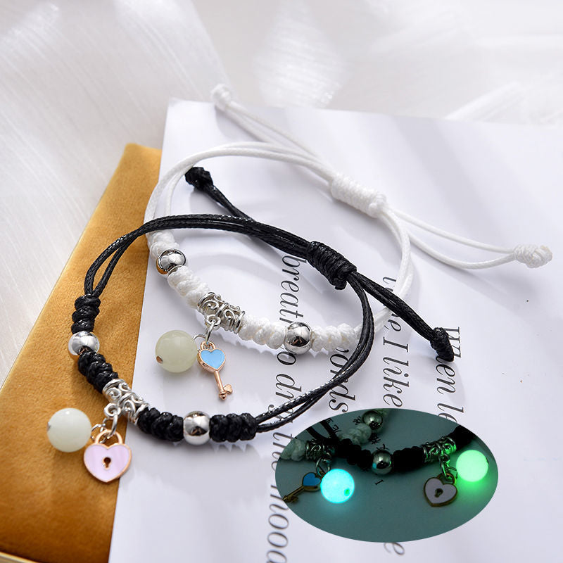 Wholesale Alloy Electroplated Resin Luminous Star Bracelet Glow In The Dark Trendy Everyday Fashion Accessory For Women And Teens