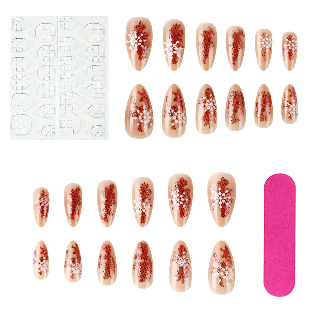 Wholesale 24 Pieces/box Christmas Glossy Nails Kits Nail Stickers ACC-NS-MiKe005