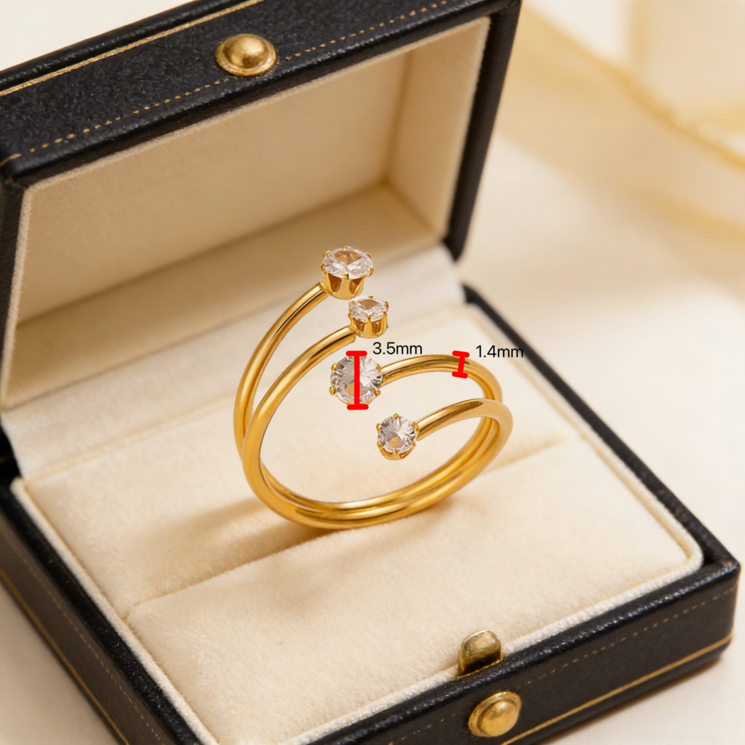 Wholesale Stainless steel man-made pearl heart adjustable ring