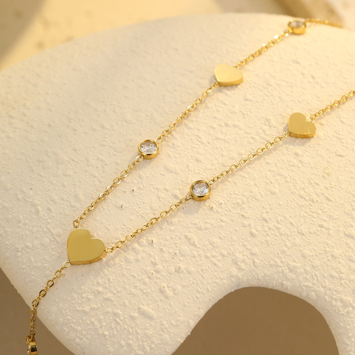 Wholesale Stainless Steel Water Drop Y-Shaped Tassel Gold Necklace