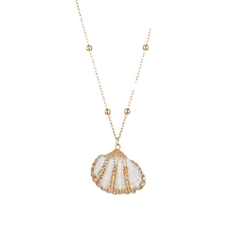 Wholesale Beach shell gold-plated conch necklace